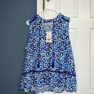 Womens baby blue sleeveless Top xl